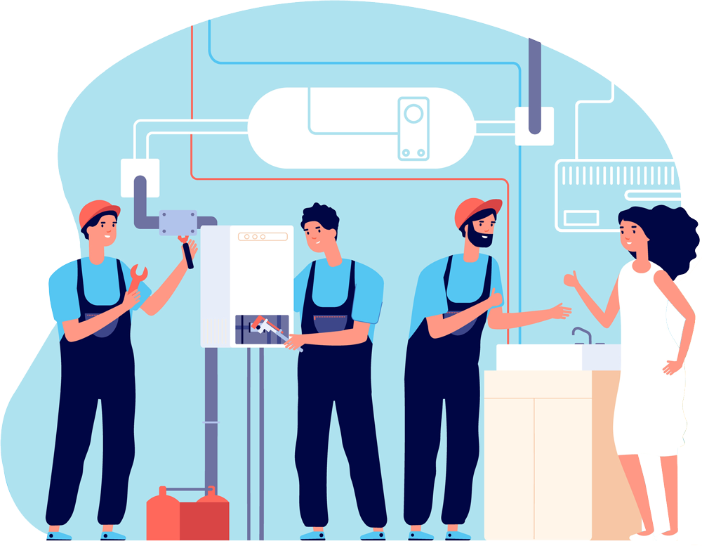 illustration of plumbers